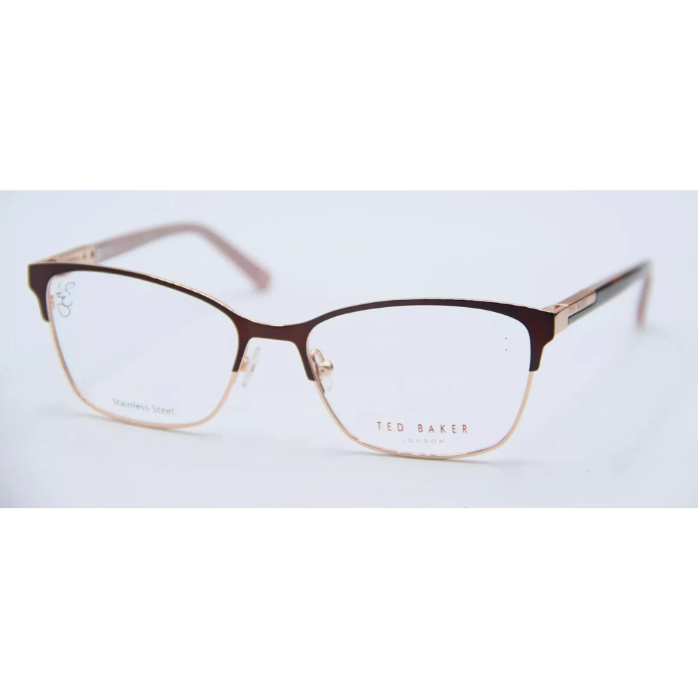 TED BAKER LONDON B248 BRN BROWN PINK GOLD AUTHENTIC FRAMES EYEGLASSES 53-16